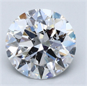 Natural Diamond 3.01 Carats, Round with Excellent Cut, D Color, SI2 Clarity and Certified by GIA