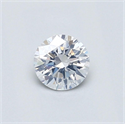 Natural Diamond 0.44 Carats, Round with Very Good Cut, D Color, I1 Clarity and Certified by GIA