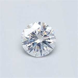 Picture of Natural Diamond 0.44 Carats, Round with Very Good Cut, D Color, I1 Clarity and Certified by GIA