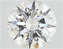 Natural Diamond 4.11 Carats, Round with Excellent Cut, H Color, SI1 Clarity and Certified by GIA