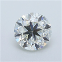 Natural Diamond 0.70 Carats, Round with Good Cut, J Color, SI1 Clarity and Certified by GIA