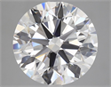 Natural Diamond 5.23 Carats, Round with Excellent Cut, F Color, VVS1 Clarity and Certified by GIA