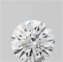 Natural Diamond 0.43 Carats, Round with Excellent Cut, D Color, I1 Clarity and Certified by GIA