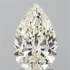 Picture of Natural Diamond 2.07 Carats, Pear with  Cut, J Color, IF Clarity and Certified by IGI