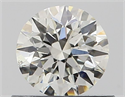 Natural Diamond 0.54 Carats, Round with Excellent Cut, I Color, SI2 Clarity and Certified by GIA