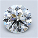 Natural Diamond 5.01 Carats, Round with Excellent Cut, E Color, SI2 Clarity and Certified by GIA