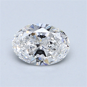 0.70 Carats, Oval Diamond with  Cut, D Color, SI1 Clarity and Certified by GIA