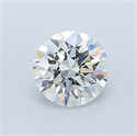 Natural Diamond 0.50 Carats, Round with Excellent Cut, J Color, VS2 Clarity and Certified by GIA