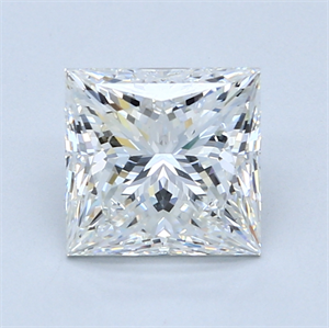 Picture of 2.50 Carats, Princess Diamond with  Cut, F Color, VS2 Clarity and Certified by GIA