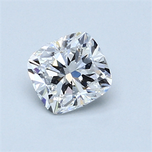 0.70 Carats, Cushion Diamond with  Cut, D Color, SI1 Clarity and Certified by GIA