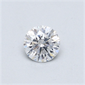 Natural Diamond 0.40 Carats, Round with Very Good Cut, D Color, SI2 Clarity and Certified by GIA