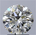 Natural Diamond 2.06 Carats, Round with Excellent Cut, J Color, SI1 Clarity and Certified by GIA