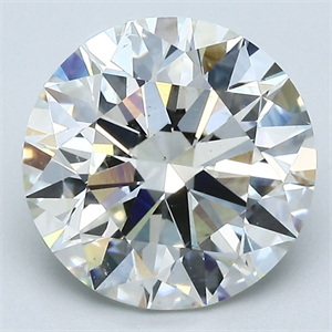 Picture of Natural Diamond 3.42 Carats, Round with Excellent Cut, J Color, SI1 Clarity and Certified by GIA