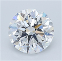 Natural Diamond 1.33 Carats, Round with Excellent Cut, D Color, VVS1 Clarity and Certified by GIA