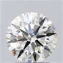 Natural Diamond 1.70 Carats, Round with Excellent Cut, I Color, VVS2 Clarity and Certified by GIA