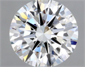 Natural Diamond 0.41 Carats, Round with Excellent Cut, H Color, IF Clarity and Certified by GIA