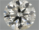 Natural Diamond 0.50 Carats, Round with Excellent Cut, J Color, I1 Clarity and Certified by IGI