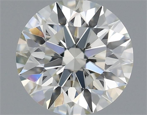 Picture of Natural Diamond 0.53 Carats, Round with Excellent Cut, I Color, VS1 Clarity and Certified by IGI