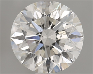 Picture of Natural Diamond 2.06 Carats, Round with Excellent Cut, H Color, SI2 Clarity and Certified by GIA