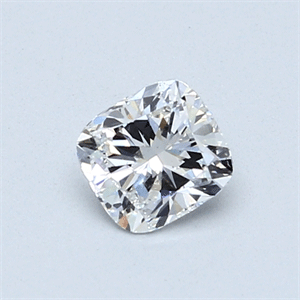 0.53 Carats, Cushion Diamond with  Cut, F Color, SI1 Clarity and Certified by GIA