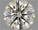 Natural Diamond 0.45 Carats, Round with Excellent Cut, J Color, SI2 Clarity and Certified by IGI