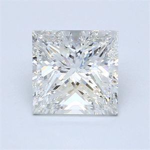 2.00 Carats, Princess Diamond with  Cut, H Color, SI1 Clarity and Certified by GIA