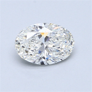 0.70 Carats, Oval Diamond with  Cut, H Color, SI2 Clarity and Certified by GIA