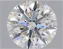 Natural Diamond 0.44 Carats, Round with Excellent Cut, G Color, SI2 Clarity and Certified by GIA