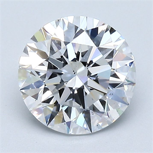 Picture of Natural Diamond 1.80 Carats, Round with Excellent Cut, D Color, VS2 Clarity and Certified by GIA