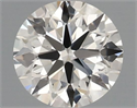 Natural Diamond 0.41 Carats, Round with Excellent Cut, H Color, VS1 Clarity and Certified by IGI