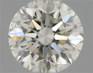 Picture of Natural Diamond 0.53 Carats, Round with Excellent Cut, H Color, SI1 Clarity and Certified by IGI