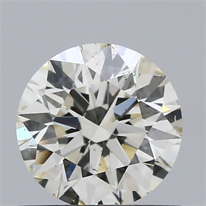 Picture of Natural Diamond 0.57 Carats, Round with Excellent Cut, K Color, SI1 Clarity and Certified by GIA