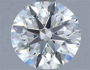 Picture of Natural Diamond 2.60 Carats, Round with Excellent Cut, H Color, IF Clarity and Certified by IGI