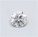 Natural Diamond 0.40 Carats, Round with Excellent Cut, J Color, SI2 Clarity and Certified by GIA