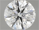 Natural Diamond 0.40 Carats, Round with Excellent Cut, H Color, VS2 Clarity and Certified by GIA