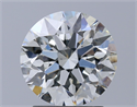 Natural Diamond 2.01 Carats, Round with Excellent Cut, H Color, VS1 Clarity and Certified by GIA