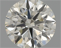 Natural Diamond 0.54 Carats, Round with Excellent Cut, I Color, VS2 Clarity and Certified by IGI