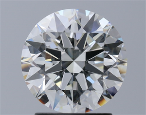 Picture of Natural Diamond 2.02 Carats, Round with Excellent Cut, I Color, VVS1 Clarity and Certified by GIA