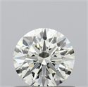 Natural Diamond 0.53 Carats, Round with Excellent Cut, K Color, IF Clarity and Certified by IGI