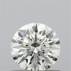 Picture of Natural Diamond 0.53 Carats, Round with Excellent Cut, K Color, IF Clarity and Certified by IGI