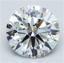 Natural Diamond 3.02 Carats, Round with Excellent Cut, D Color, VVS2 Clarity and Certified by GIA