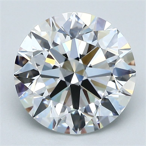 Picture of Natural Diamond 3.02 Carats, Round with Excellent Cut, D Color, VVS2 Clarity and Certified by GIA