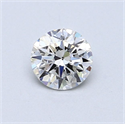 Natural Diamond 0.53 Carats, Round with Very Good Cut, F Color, SI2 Clarity and Certified by GIA