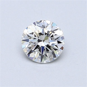 Picture of Natural Diamond 0.53 Carats, Round with Very Good Cut, F Color, SI2 Clarity and Certified by GIA