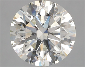 Picture of Natural Diamond 4.05 Carats, Round with Excellent Cut, J Color, VS1 Clarity and Certified by GIA