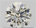 Natural Diamond 0.45 Carats, Round with Excellent Cut, J Color, VS1 Clarity and Certified by GIA