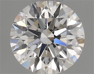 Picture of Natural Diamond 0.40 Carats, Round with Excellent Cut, I Color, IF Clarity and Certified by GIA