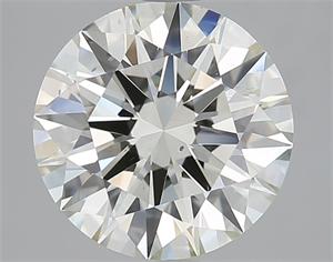 Picture of Natural Diamond 3.13 Carats, Round with Excellent Cut, J Color, VS2 Clarity and Certified by IGI