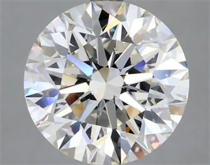 Picture of Natural Diamond 4.06 Carats, Round with Excellent Cut, I Color, VS2 Clarity and Certified by GIA