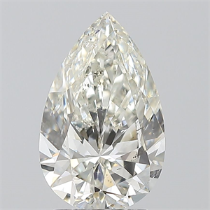 Picture of Natural Diamond 2.01 Carats, Pear with  Cut, H Color, SI1 Clarity and Certified by IGI